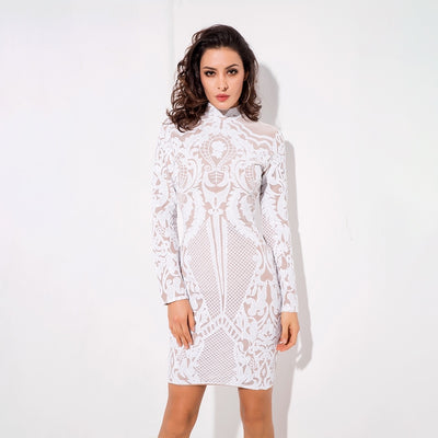 Going Good White Long Sleeve Mini Dress - Fashion Genie Boutique