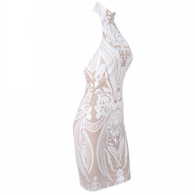 Going Out Glitz White Sequin Mini Dress - Fashion Genie Boutique