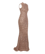 Sparkle Delight Gold Glitter Embellished Maxi Dress - Fashion Genie Boutique