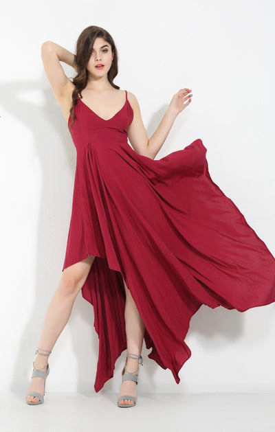 Isobel Red Maxi Dress - Fashion Genie Boutique