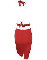 Envy Red Crystal Embellished Bodycon Mini Dress - Fashion Genie Boutique