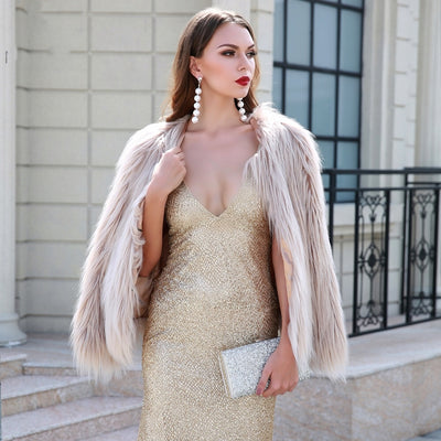 Fabulous Luxor Cream Faux Fur Jacket - Fashion Genie Boutique
