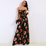 Suko Black Floral Print Crop Top & Trousers Co-Ord - Fashion Genie Boutique