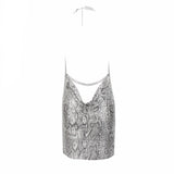 Unleash Me Silver Animal Print Metallic Mini Dress - Fashion Genie Boutique