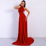 Luxury Meryl Red Fishtail Maxi Dress - Fashion Genie Boutique