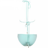 Petunia Mint Green Crystal Embellished Monokini Swimsuit - Fashion Genie Boutique