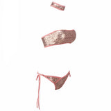 Need I Say Shore? Gold Sequin Choker Bikini - Fashion Genie Boutique