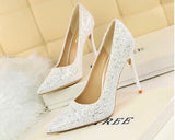 Till the Glitter Ends White High Heels - Fashion Genie Boutique