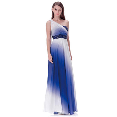 Love Potion Pink & White Contrast Chiffon Sequin Maxi Gown Dress - Fashion Genie Boutique