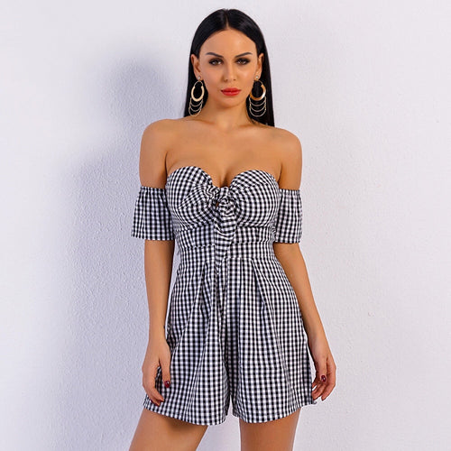 In Pursuit Of The Playsuit Black Bardot Playsuit - Fashion Genie Boutique