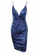 Weekend Fun Navy Sequin Mini Dress - Fashion Genie Boutique