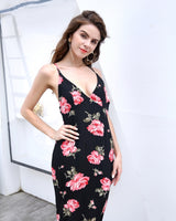 Tropical Treat Black Multi Floral Maxi Dress - Fashion Genie Boutique