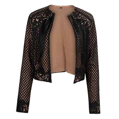 Shake It Black Tassel Jacket - Fashion Genie Boutique