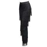 Ava White Fringe High Waisted Trousers - Fashion Genie Boutique