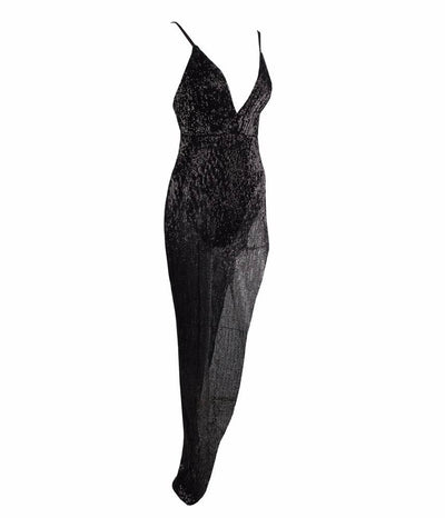 Show Must Go On Black Sequin Maxi Dress - Fashion Genie Boutique