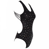 Sea To It Black Crystal Embellished Swimsuit - Fashion Genie Boutique