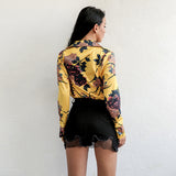 Rose Before Dawn Pink Long Sleeve Satin Bodysuit - Fashion Genie Boutique