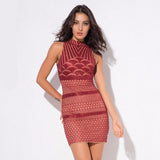 All Dolled Up Red Glitter Embellished Mini Dress - Fashion Genie Boutique