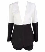 Baby Black & White Two Tone Shorts and Blazer Co-Ord - Fashion Genie Boutique