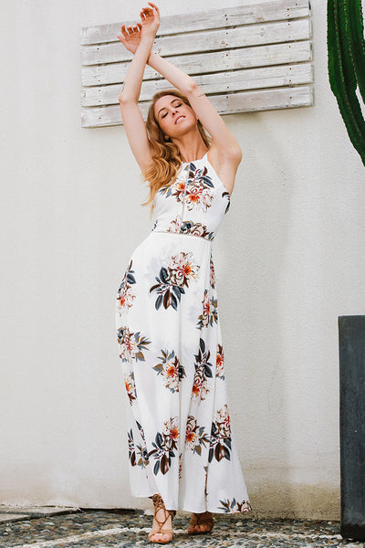 Koko White Floral Maxi Dress - Fashion Genie Boutique
