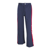 Laidback Lady Navy Popper Lounge Trousers - Fashion Genie Boutique