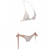 Sunrise Swim White Crochet Crystal Bikini - Fashion Genie Boutique