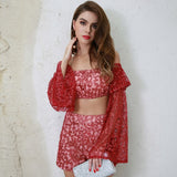 Maria Red Glitter Bardot Top & Shorts Co-Ord - Fashion Genie Boutique