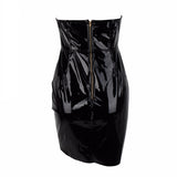 Chasing Highs Black PU Mini Dress - Fashion Genie Boutique