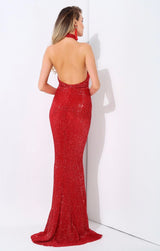 Spotlight Statement Red Sequin Fishtail Maxi Dress - Fashion Genie Boutique