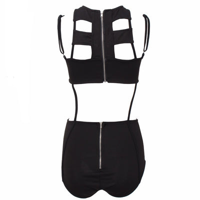 Set The Serene Black Monokini Swimsuit - Fashion Genie Boutique
