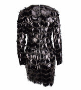 Keep Them Keen Black Long Sleeve Sequin Tassel Mini Dress - Fashion Genie Boutique