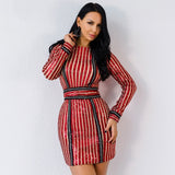 Main Event Red Sequin Mini Dress - Fashion Genie Boutique