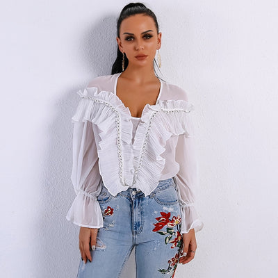 Layer It On White Ruffle Top - Fashion Genie Boutique