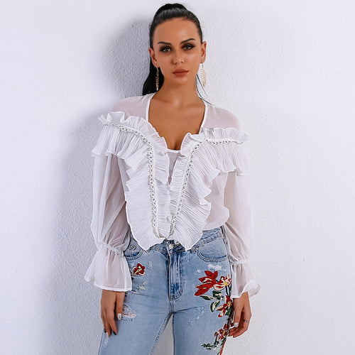 Layer It On White Ruffle Top - Fashion Genie Boutique