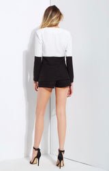 Baby Black & White Two Tone Shorts and Blazer Co-Ord - Fashion Genie Boutique