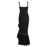 Señorita Black Ruffle Maxi Dress - Fashion Genie Boutique