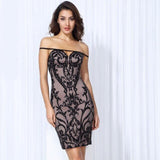 She's All That Black Bardot Sequin Mini Dress - Fashion Genie Boutique