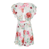 Magical Meadow White Floral Print Mini Dress - Fashion Genie Boutique