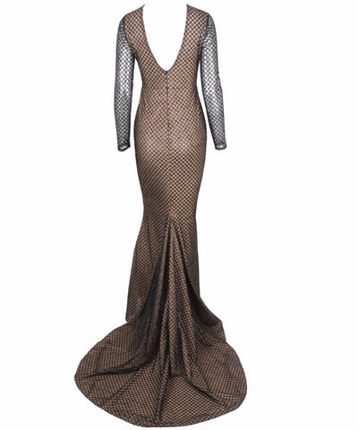 So Beautiful Silver Glitter Long Sleeve Maxi Dress - Fashion Genie Boutique