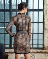 Hot Of The Press Black Mesh Long Sleeve Mini Dress - Fashion Genie Boutique
