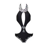Bossy Beach Black Crystal Embellished Swimsuit - Fashion Genie Boutique