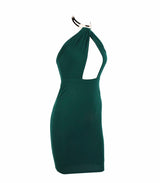 Take Me To The Halter Green Mini Dress - Fashion Genie Boutique