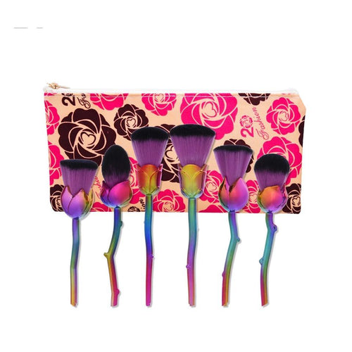 Purple Rose Make-up Brushes - Fashion Genie Boutique