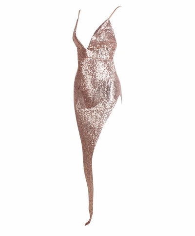Show Must Go On Champagne Sequin Maxi Dress - Fashion Genie Boutique