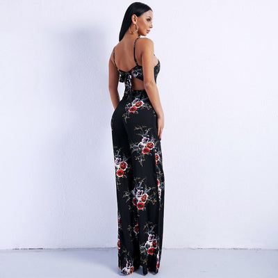 Flaunting Florals Wide Leg Jumpsuit - Fashion Genie Boutique