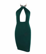 Take Me To The Halter Green Mini Dress - Fashion Genie Boutique