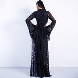 Bewitched Black Lace Maxi Dress - Fashion Genie Boutique