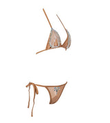 Beach Bae Nude Crystal Embellished Bikini Swimsuit - Fashion Genie Boutique