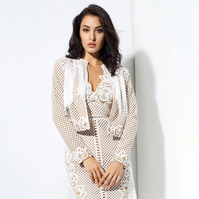 Shake It White Tassel Jacket - Fashion Genie Boutique