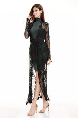 Chelsea Black Lace Robe - Fashion Genie Boutique